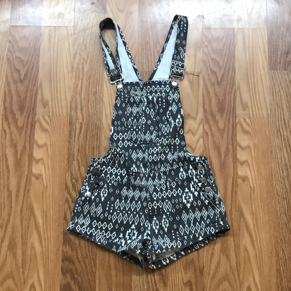 Forever 21 Women Gray/White Overall S